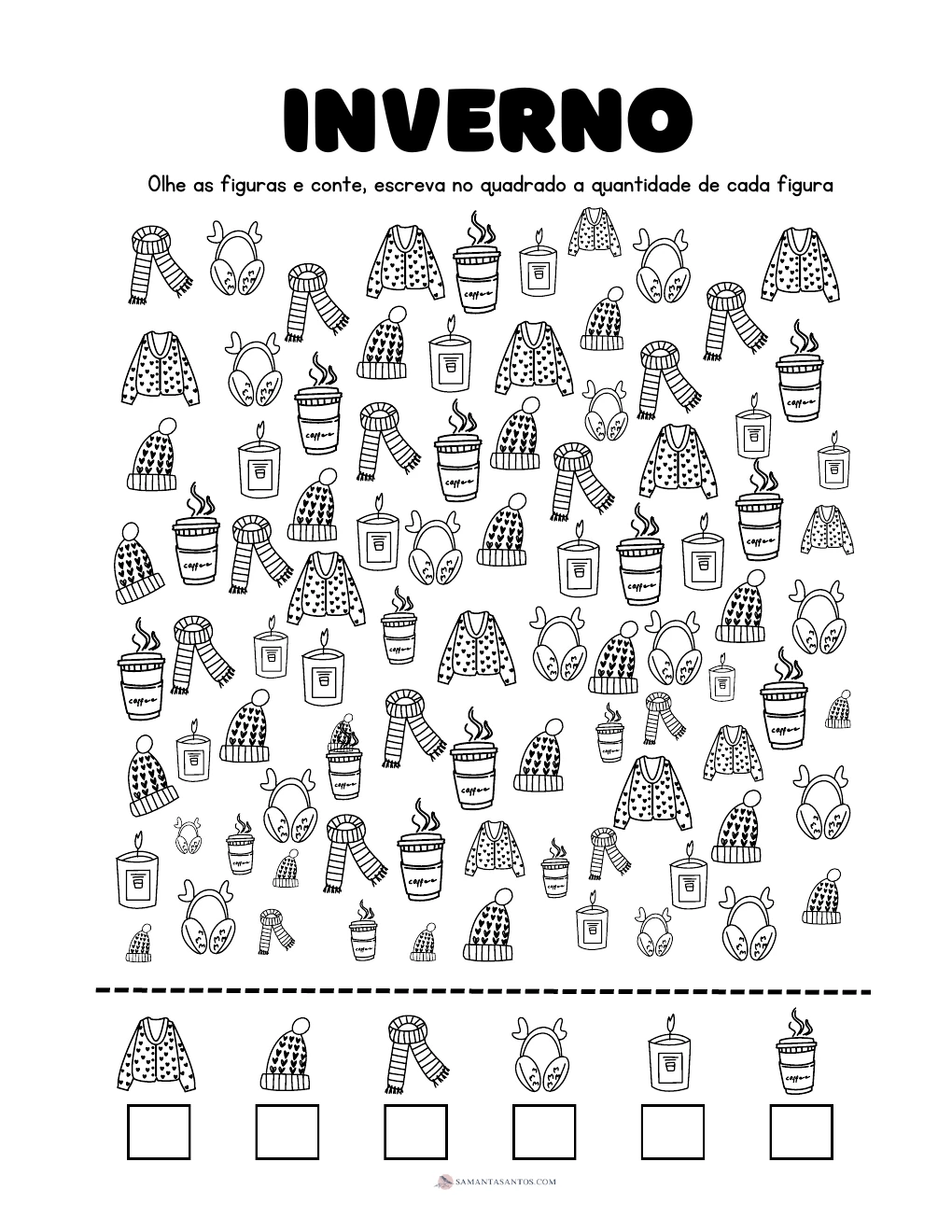 Página do caderno de atividades para imprimir