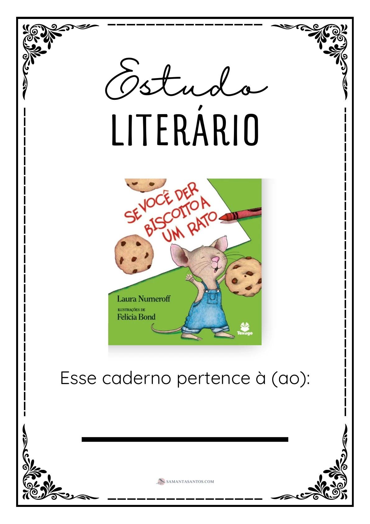 Capa do estudo literário Se Você Der um Biscoito a um Rato